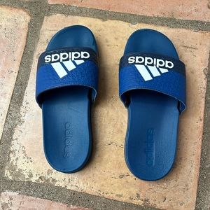 Adidas kids slides, Royal Blue size 1